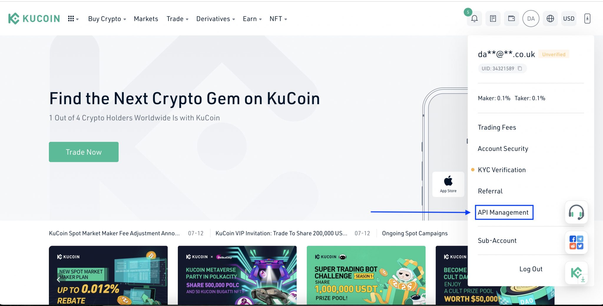 kucoin api v2 how to tell if order is open